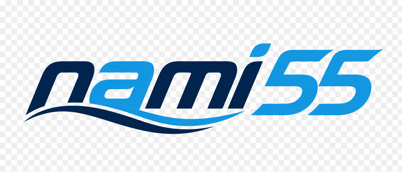 Logo nami55 merah untuk Indonesia